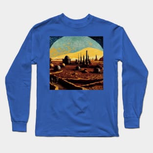 Starry Night in Mos Eisley Tatooine Long Sleeve T-Shirt